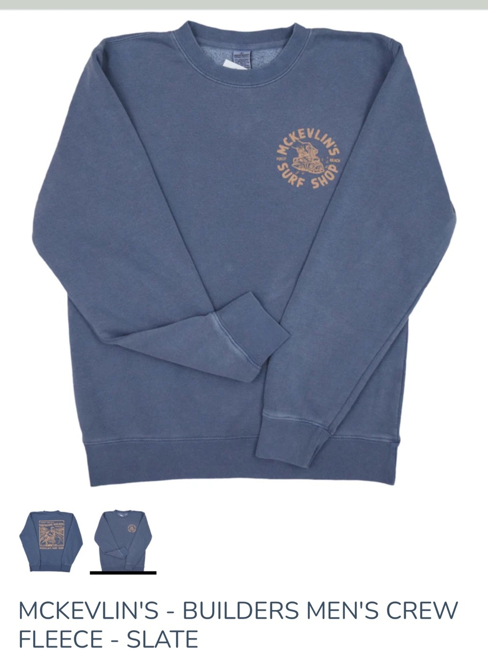 McKevlin's Slate Crewneck Sweatshirt - Men's Casual Fleece